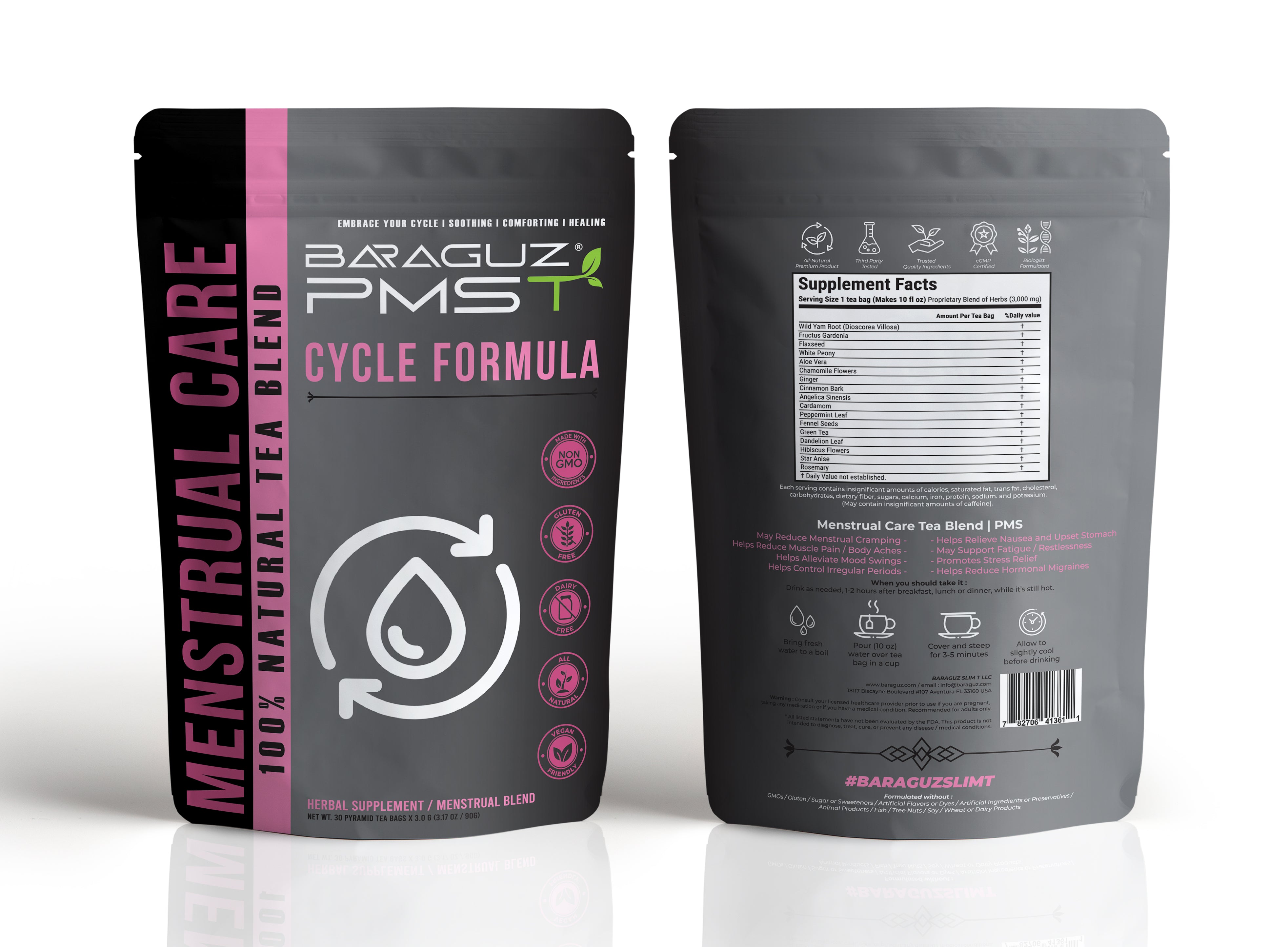 Baraguz PMST - Menstrual Care / Cycle Formula Tea (30 Servings)