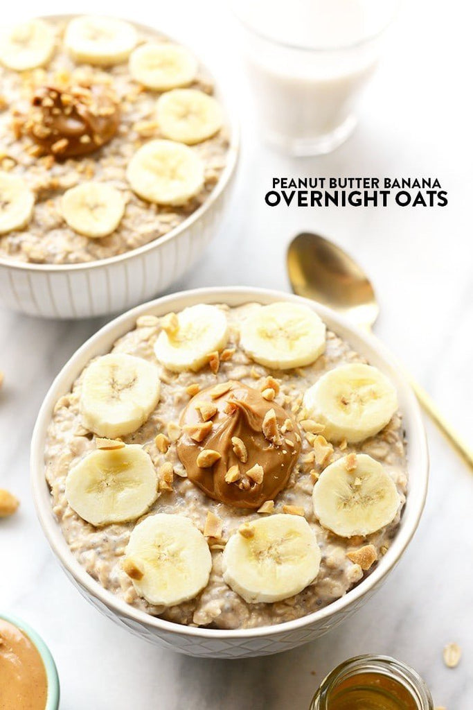 Peanut Butter Banana Overnight Oats - Baraguz