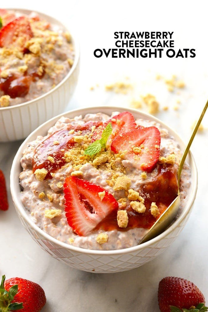 Strawberry Cheesecake Overnight Oats - Baraguz