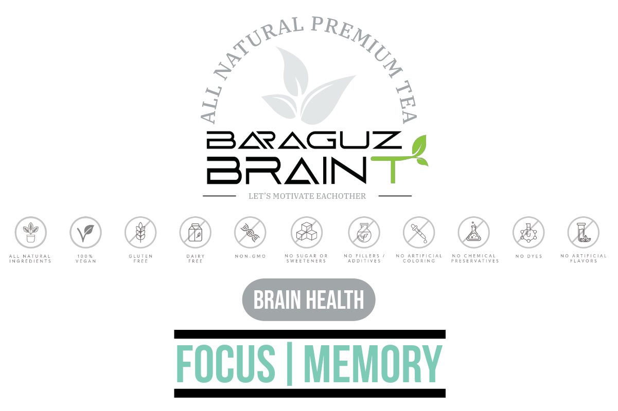 Baraguz BrainT - Brain Health / Focus and Memory Tea (30 Servings) - AVAILABLE NOW - Baraguz