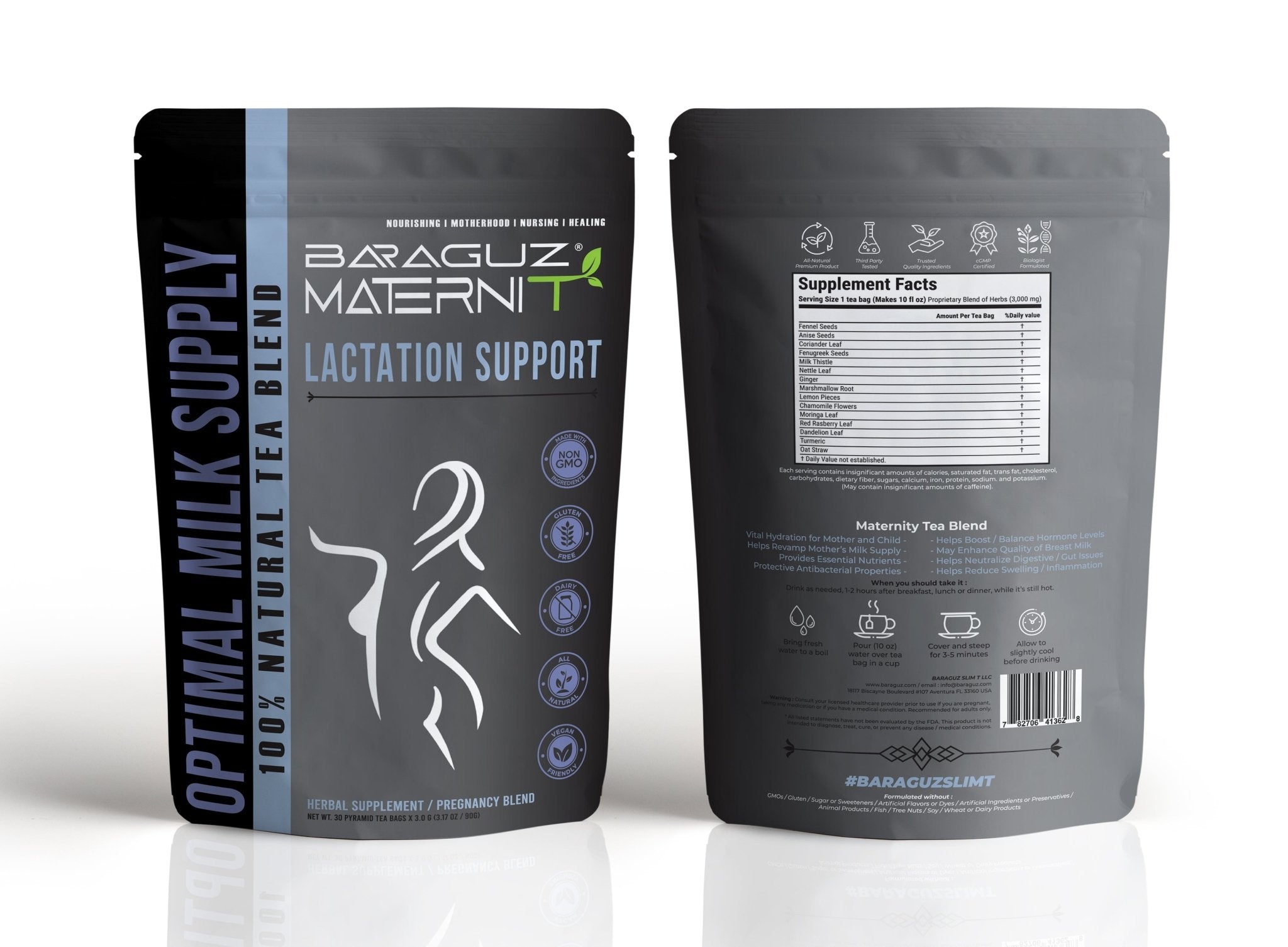 Baraguz MaterniT - Lactation Support / Optimal Milk Supply (30 Servings) - AVAILABLE NOW - Baraguz