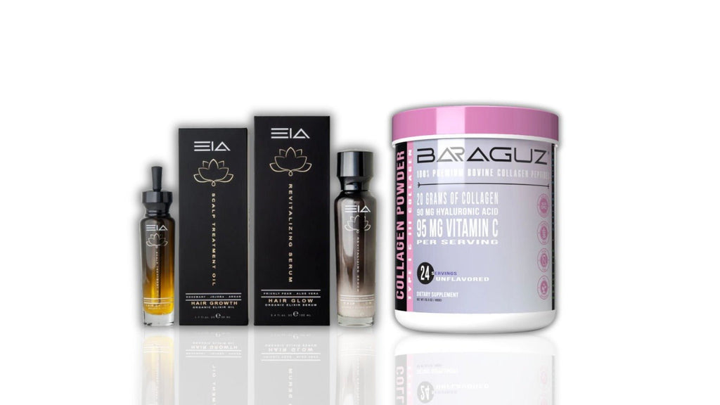 Glow & Grow Hair Growth Bundle With Collagen Kit - Baraguz